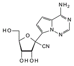 GS  441524 ({{1}} R, {{2}} R, 4 S, {{4}} R) - { {1}} - (4 - aminopyrrolo [1 {{1}} - ฉ] [1 {{1 }} 4] triazin-7-YL) - {{2}} 4 - dihydroxy - {{4}} - (hydroxymethyl) tetrahydrofuran- { {1}} - carbonitrile CAS 1 1 9 1 {{1}} {{2}} 7-69-0