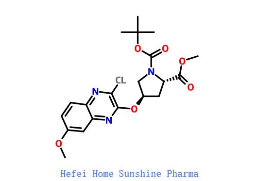 (2S,4R)-1-tert-butyl2-Methyl4-((3-chloro-7-Methoxyquinoxalin-2-yl)oxy)pyrrolidine-1,2-dicarboxylate CAS 1206524-79-9