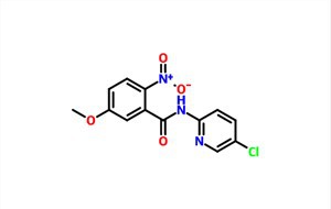 2-nitro-N-(5-คลอโร-ไพริดิน-2-อิล)-5-เมทอกซี-เบนซาไมด์ CAS 280773-16-2